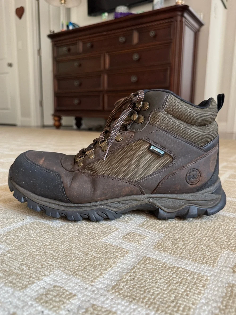 Timberland PRO Keele Ridge Steel Toe Waterproof Work Boots Brown 10.5W